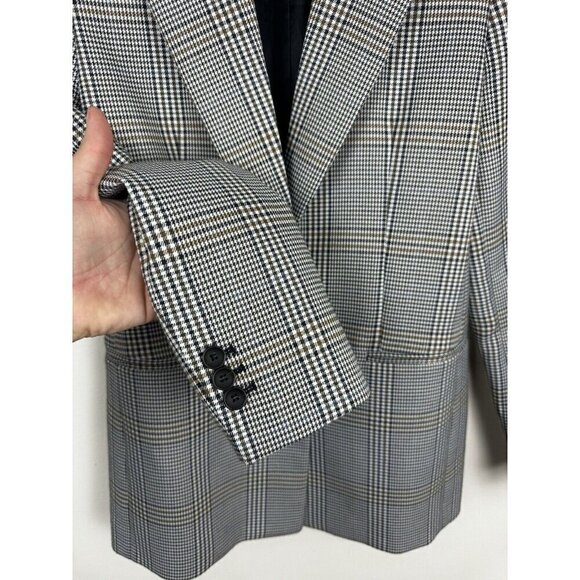 MAJE Blazer Vicar Checked Jacquard Blazer Jacket Medium - Picture 7 of 13